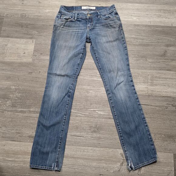 Abercrombie & Fitch New York Perfect Stretch Dark Washed Denim Blue Jeans - Picture 1 of 7